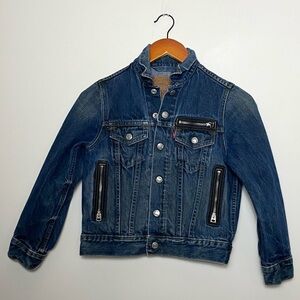 Levi’s Girls Kids Denim Jean Moto Style Jacket Sz Small